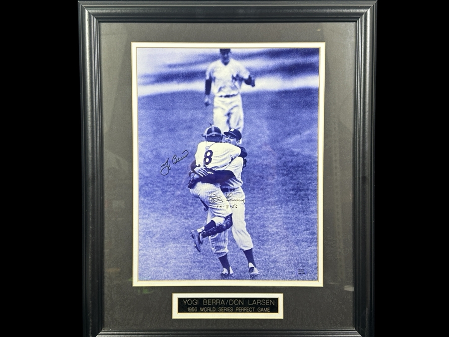Just Added - Hand Signed Yogi Berra & Don Larsen 1956 World Series Perfect Game Photograph Signed By Yogi Berra And Don Larsen With Field Of Dreams Certificate Of Authenticity 17 X 20 [Photo 2]