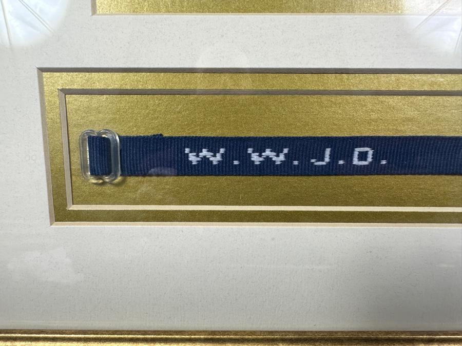 Just Added - Payne Stewart Wall Plaque Featuring Photograph And Replica Of His W.W.J.D. (What Would Jesus Do) Bracelet 16 X 15.5 [Photo 9]