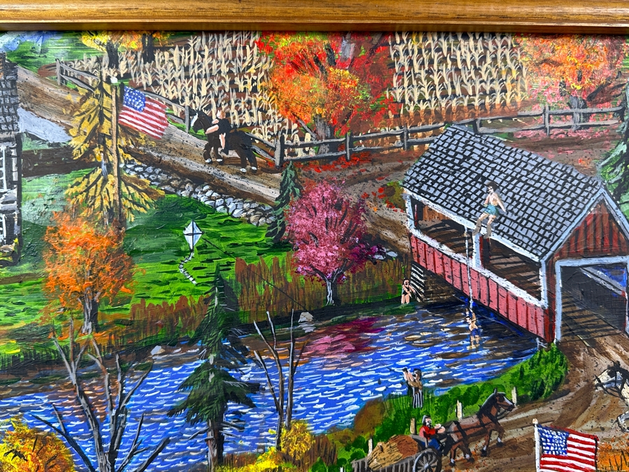 Just Added - Original Folk Art Panting On Paper by Erik Mattice [Photo 8]