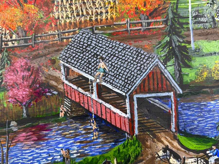 Just Added - Original Folk Art Panting On Paper by Erik Mattice [Photo 9]