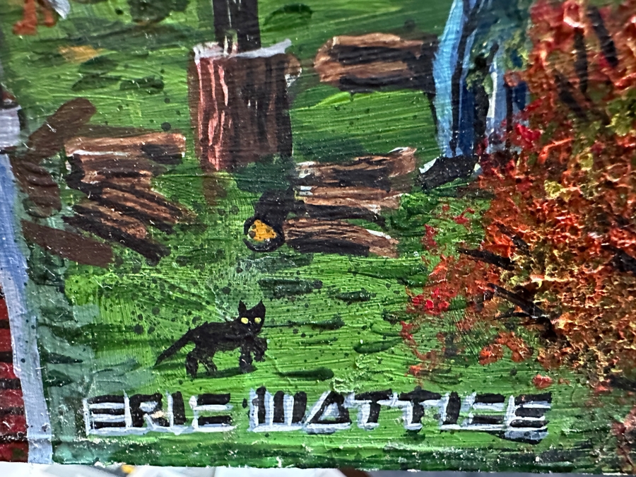 Just Added - Original Folk Art Panting On Paper by Erik Mattice [Photo 17]