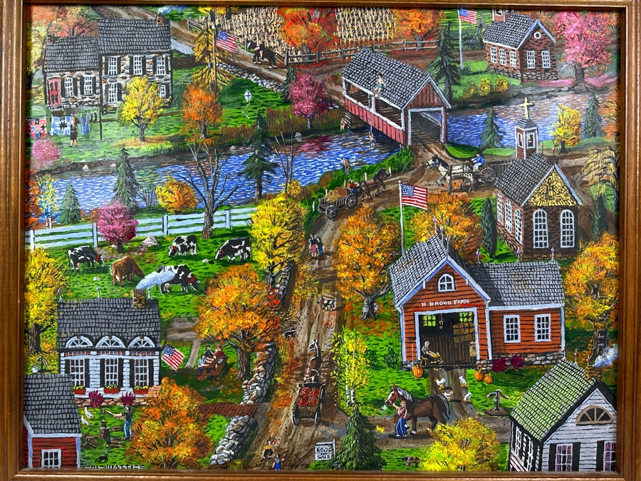 Just Added - Original Folk Art Panting On Paper by Erik Mattice [Photo 3]