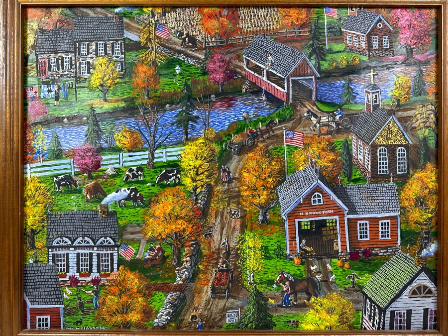 Just Added - Original Folk Art Panting On Paper by Erik Mattice [Photo 2]