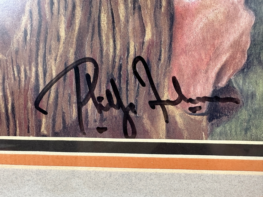 Just Added - 'Tennessee Time Traveler' Print By Joe Belt Limited Edition 277/1000 Hand Signed By Artist Joe Belt And Former Head Coach And Athletic Director For The University Of Tennessee (UT) Featuring Limited Edition Bronze Collegiate Football Token [Photo 7]