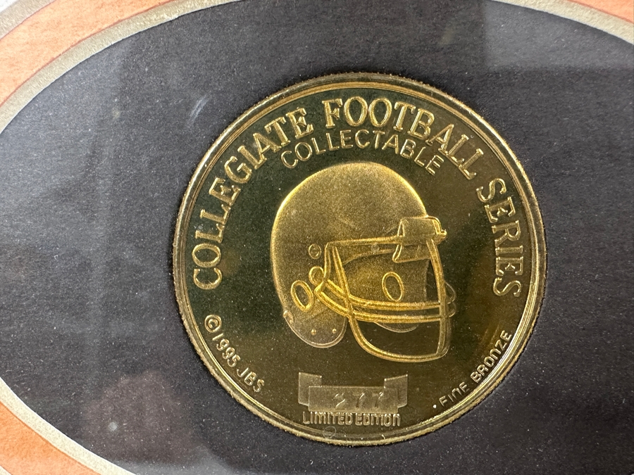 Just Added - 'Tennessee Time Traveler' Print By Joe Belt Limited Edition 277/1000 Hand Signed By Artist Joe Belt And Former Head Coach And Athletic Director For The University Of Tennessee (UT) Featuring Limited Edition Bronze Collegiate Football Token [Photo 4]