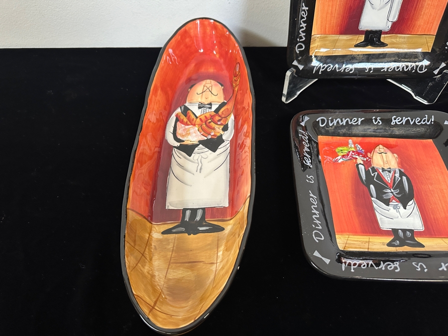 Just Added - Certified International Tracy Flickinger 'Dinner is Served' Set of (6) Bowls, (2) Plates and Serving Dishes [Photo 5]