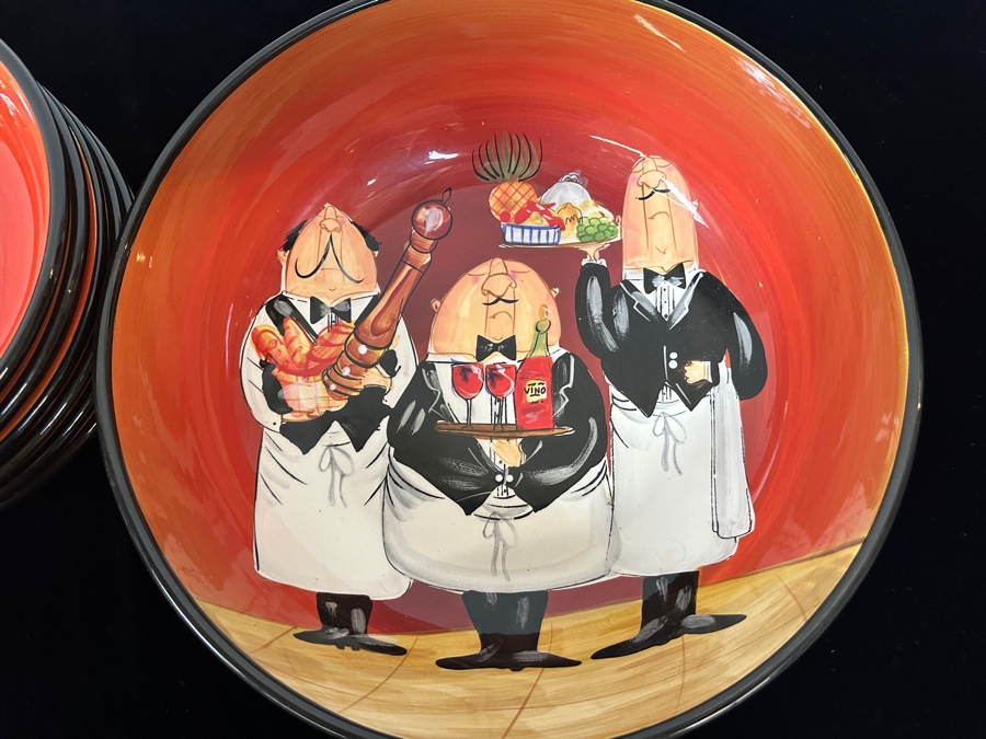 Just Added - Certified International Tracy Flickinger 'Dinner is Served' Set of (6) Bowls, (2) Plates and Serving Dishes [Photo 3]