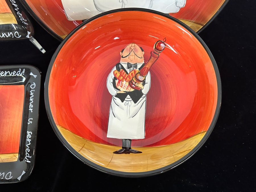 Just Added - Certified International Tracy Flickinger 'Dinner is Served' Set of (6) Bowls, (2) Plates and Serving Dishes [Photo 2]