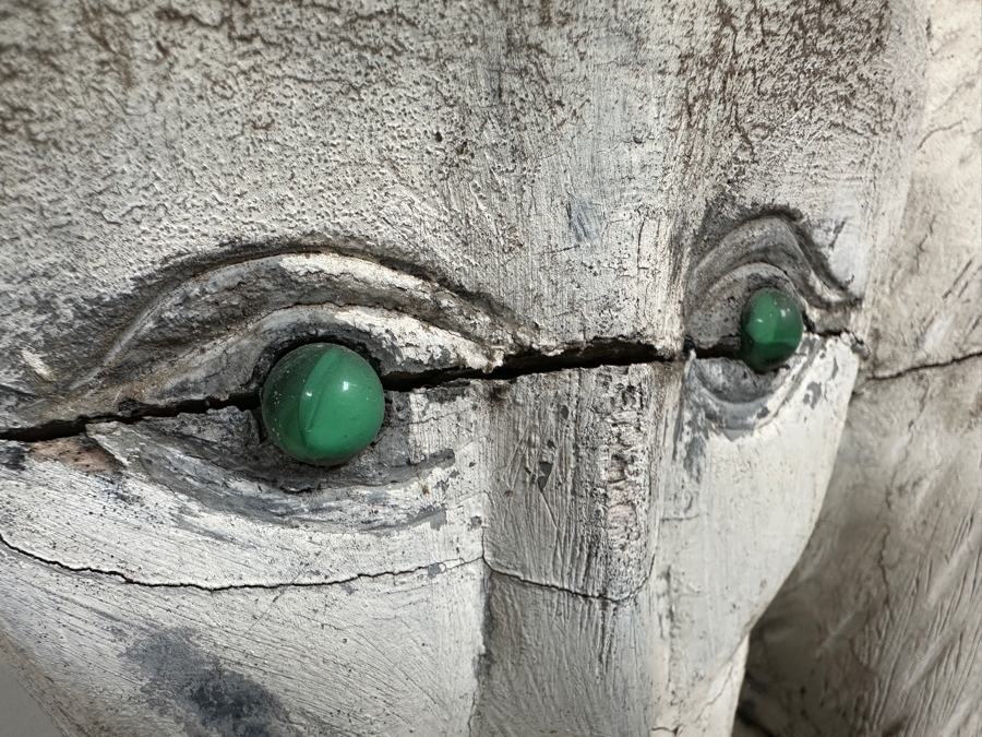 Just Added - Vintage Wooden Monkey Sculpture Painted White 36'W X 21'H [Photo 7]