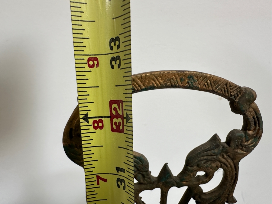 Just Added - Vintage Brass Peacock Fan Fireplace Screen 33'H [Photo 6]