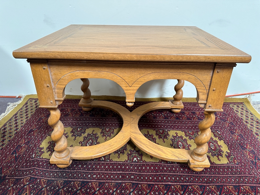 Just Added - Barley Twist Side Table 27.5W X 22.5D X 21H [Photo 3]