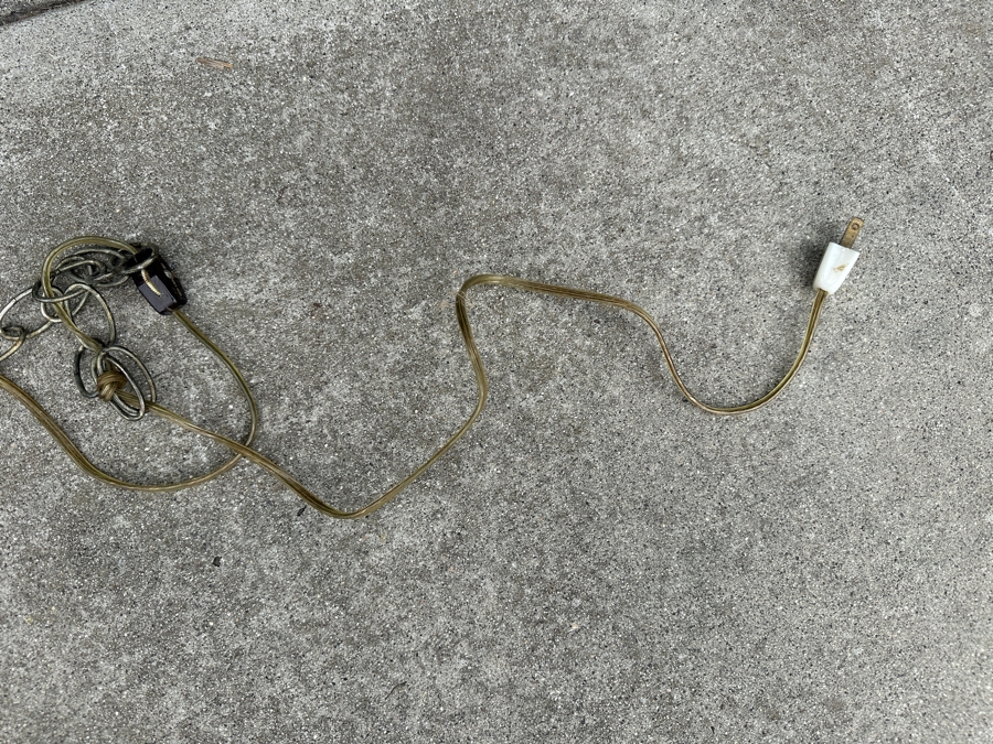 Just Added - Mid-Century Capiz Shell Chandelier - Working - 32'H 170'L Cord [Photo 7]