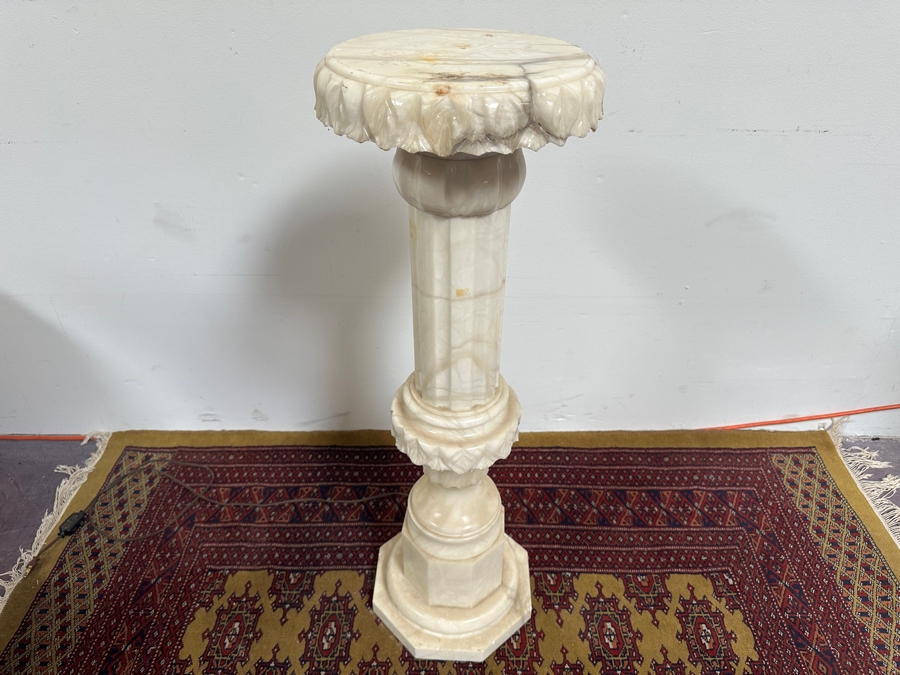 Just Added - Stunning Vintage Carved Marble Pedestal 35.5'H [Photo 2]