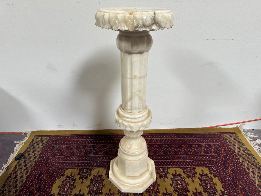 Just Added - Stunning Vintage Carved Marble Pedestal 35.5'H [Photo 4]