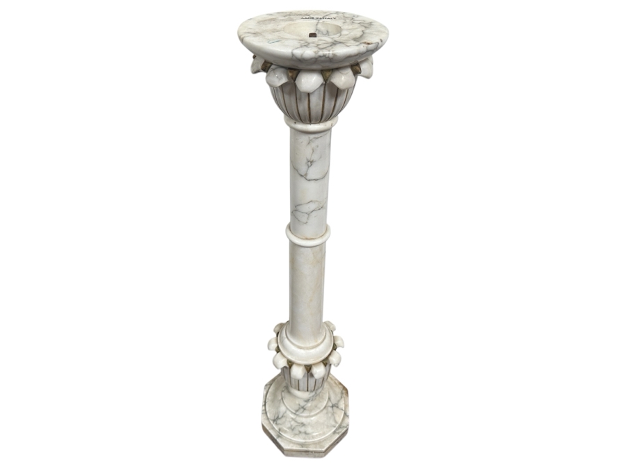 Just Added - Vintage Italian Marble Pedestal Without Top 36'H