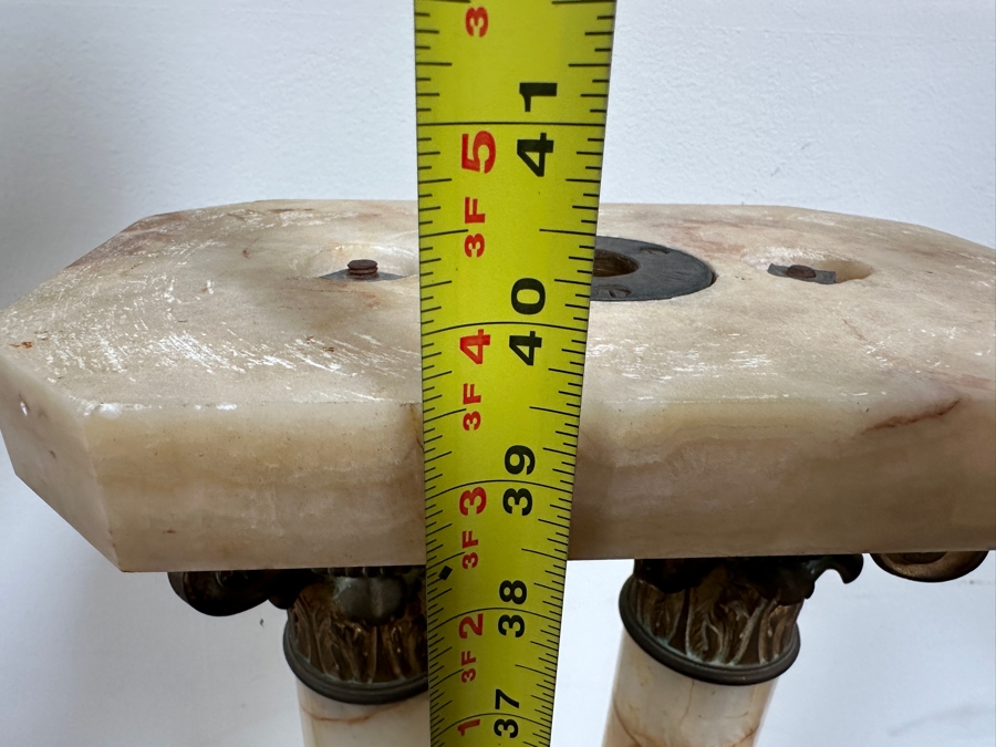 Just Added - Antique Gilt Bronze And Onyx Pedestal - Missing Top 13W X 39.5H [Photo 10]