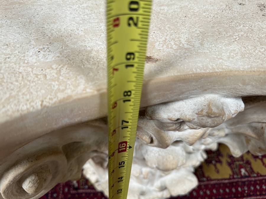 Just Added - Neoclassical Architectural Column Resin Side Tables 21.5W X 22D X 18.5H [Photo 10]