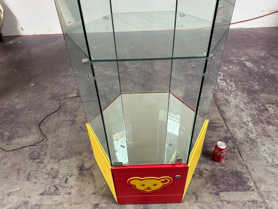 Just Added - Vintage Steiff Bear Button In The Ear Mercantile Store Display Cabinet Perfect For Displaying For Collection Of Steiff Bears 27W X 93H [Photo 9]