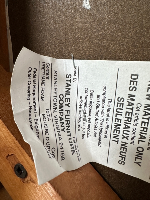 Just Added - Vintage Upholstered Vanity Stool By Stanley Furniture Company 18'W x 16'D x 22'H (18' Seat Height) [Photo 6]