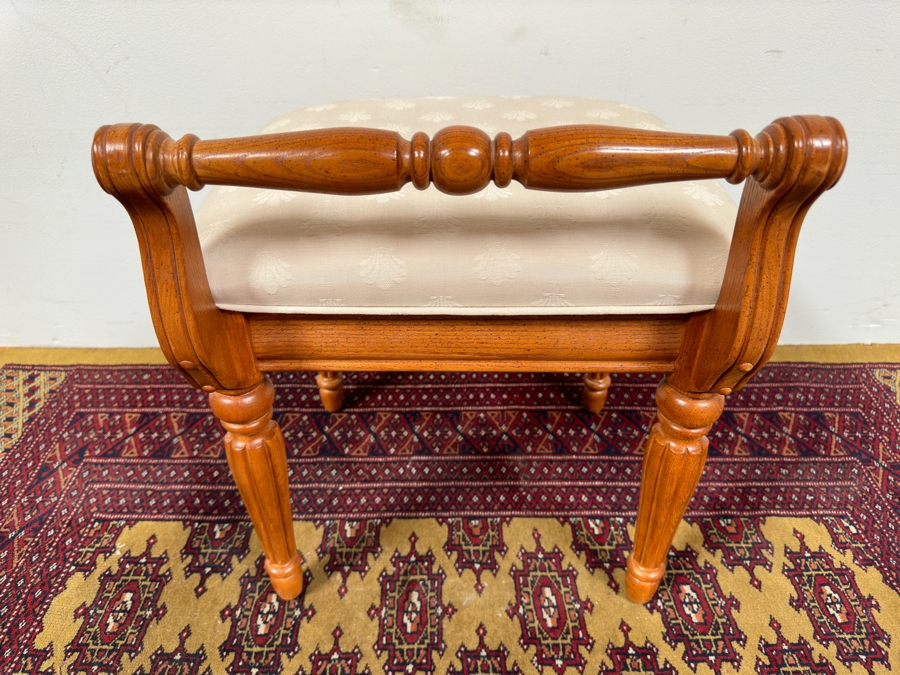 Just Added - Vintage Upholstered Vanity Stool By Stanley Furniture Company 18'W x 16'D x 22'H (18' Seat Height) [Photo 5]