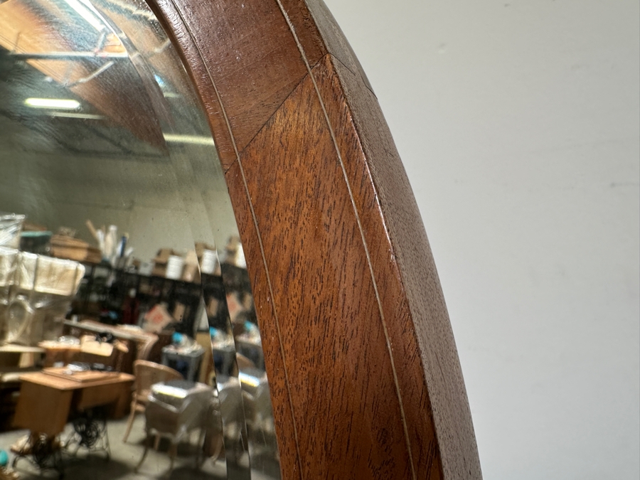 Just Added - Vintage Framed Oval Wooden Full Length Cheval Mirror 27.5'W x 68'H [Photo 5]