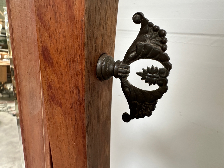 Just Added - Vintage Framed Oval Wooden Full Length Cheval Mirror 27.5'W x 68'H [Photo 4]