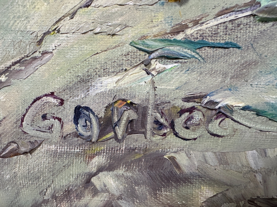 Just Added - Sol Gorbea (1934-1995) Original Abstract Oil Painting On Canvas 29 X 21.5 Framed 32 X 25 [Photo 10]