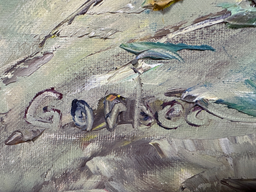 Just Added - Sol Gorbea (1934-1995) Original Abstract Oil Painting On Canvas 29 X 21.5 Framed 32 X 25 [Photo 9]