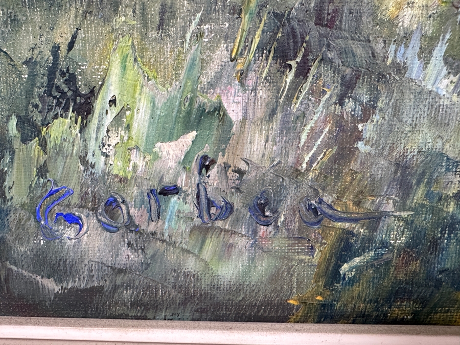 Just Added - Sol Gorbea (1934-1995) Original Abstract Oil Painting On Canvas 29 X 21.5 Framed 32 X 25 [Photo 9]