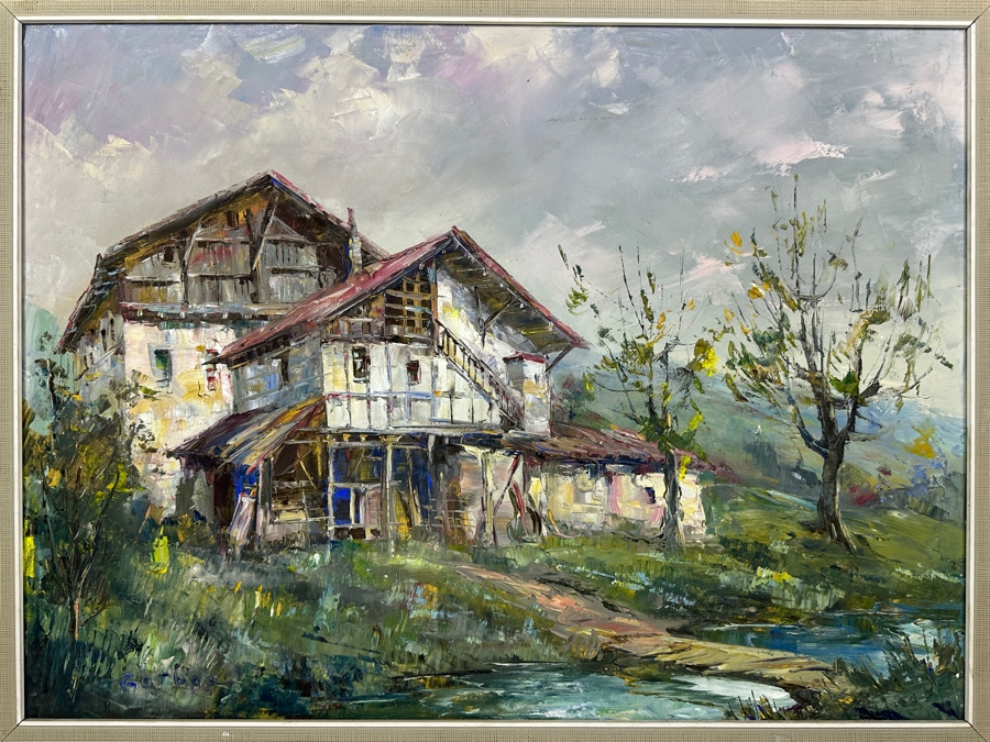 Just Added - Sol Gorbea (1934-1995) Original Abstract Oil Painting On Canvas 29 X 21.5 Framed 32 X 25