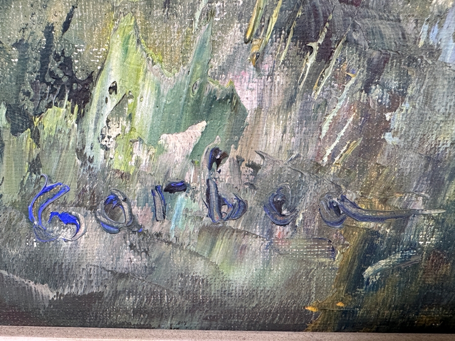 Just Added - Sol Gorbea (1934-1995) Original Abstract Oil Painting On Canvas 29 X 21.5 Framed 32 X 25 [Photo 8]