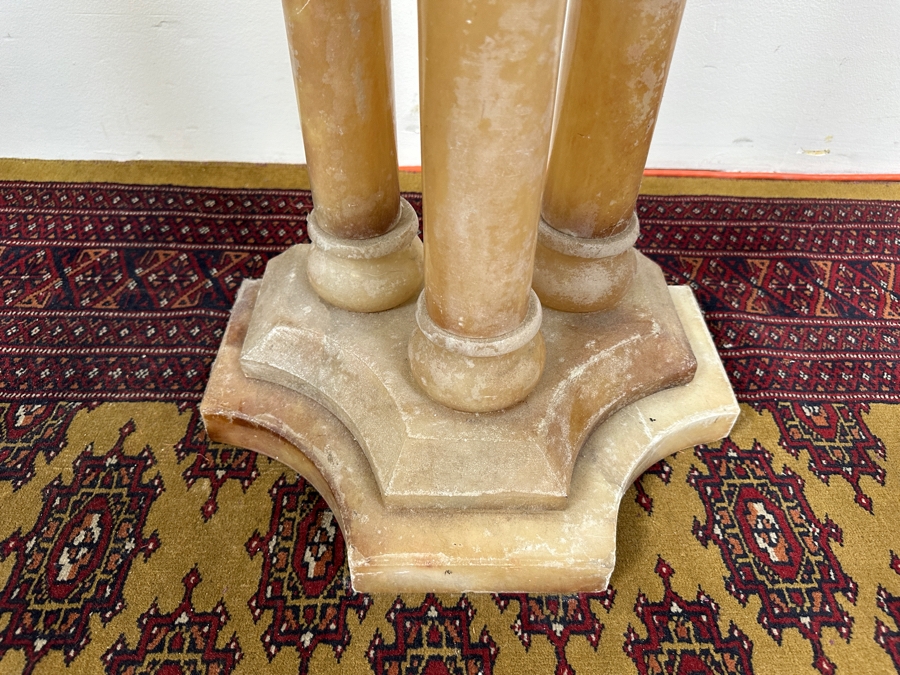 Just Added - Vintage 3-Column Marble Pedestal 16W X 10.5D X 38H [Photo 10]