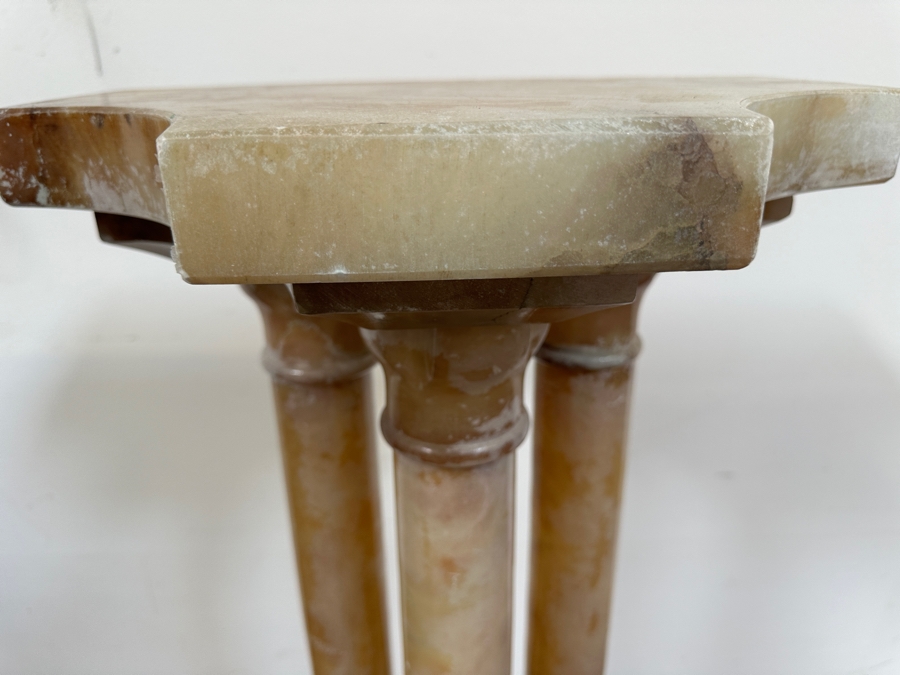 Just Added - Vintage 3-Column Marble Pedestal 16W X 10.5D X 38H [Photo 8]