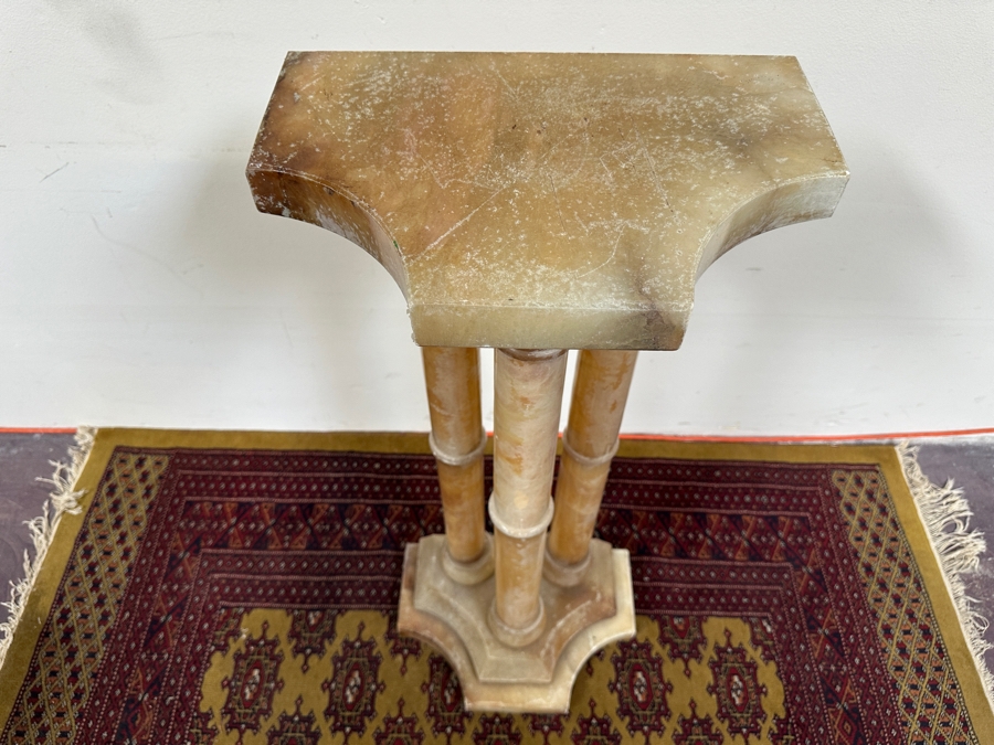 Just Added - Vintage 3-Column Marble Pedestal 16W X 10.5D X 38H [Photo 6]