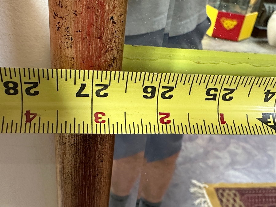 Just Added - Beveled Glass Wall Mirror With Vintage Chinese Relief Carved Panel At The Top Of Mirror 27.5W X 39.5H [Photo 9]