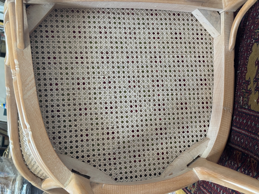 Just Added - Cane Back Wooden Armchair 33'H [Photo 6]