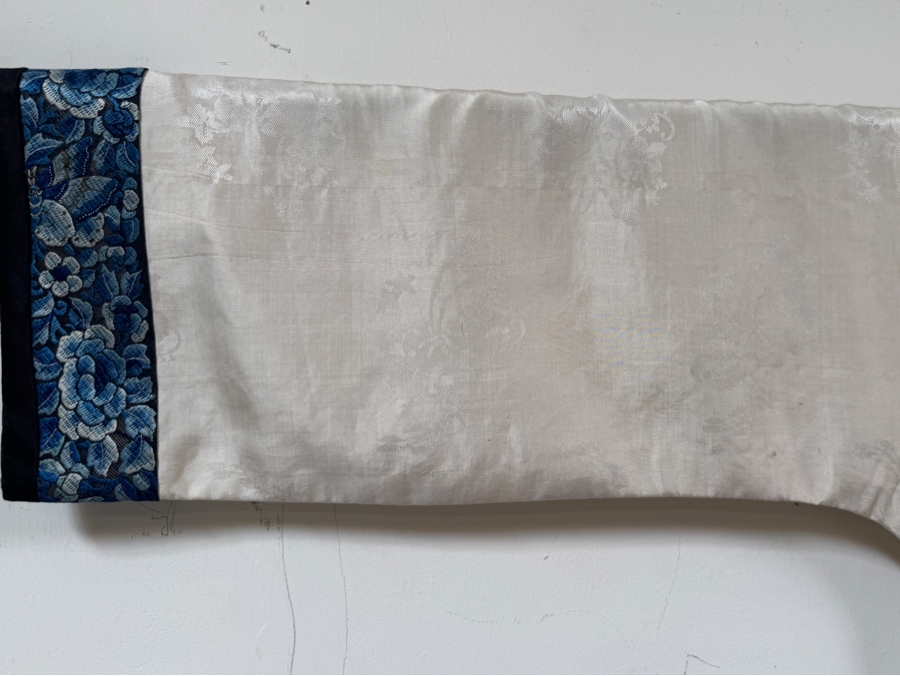 Just Added - Vintage Chinese Embroidered Silk Robe - See Last Photo for Pants 55'W X 41'L -  [Photo 4]