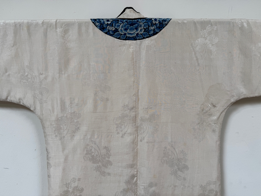 Just Added - Vintage Chinese Embroidered Silk Robe - See Last Photo for Pants 55'W X 41'L -  [Photo 9]