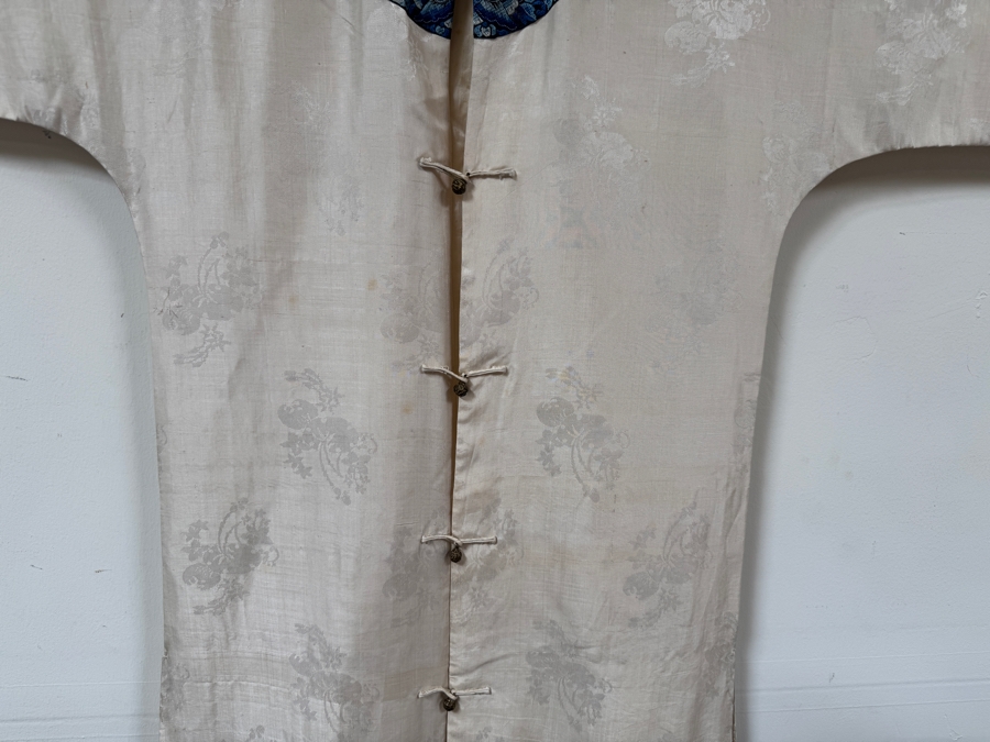 Just Added - Vintage Chinese Embroidered Silk Robe - See Last Photo for Pants 55'W X 41'L -  [Photo 6]