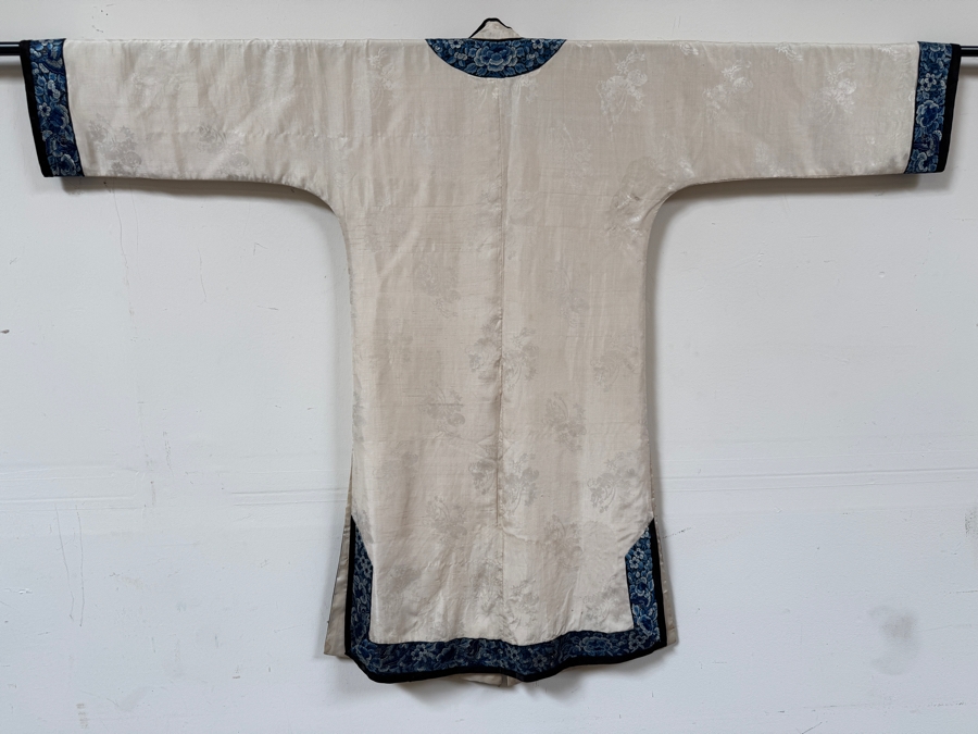 Just Added - Vintage Chinese Embroidered Silk Robe - See Last Photo for Pants 55'W X 41'L -  [Photo 8]