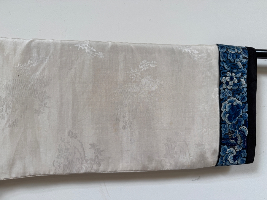 Just Added - Vintage Chinese Embroidered Silk Robe - See Last Photo for Pants 55'W X 41'L -  [Photo 13]