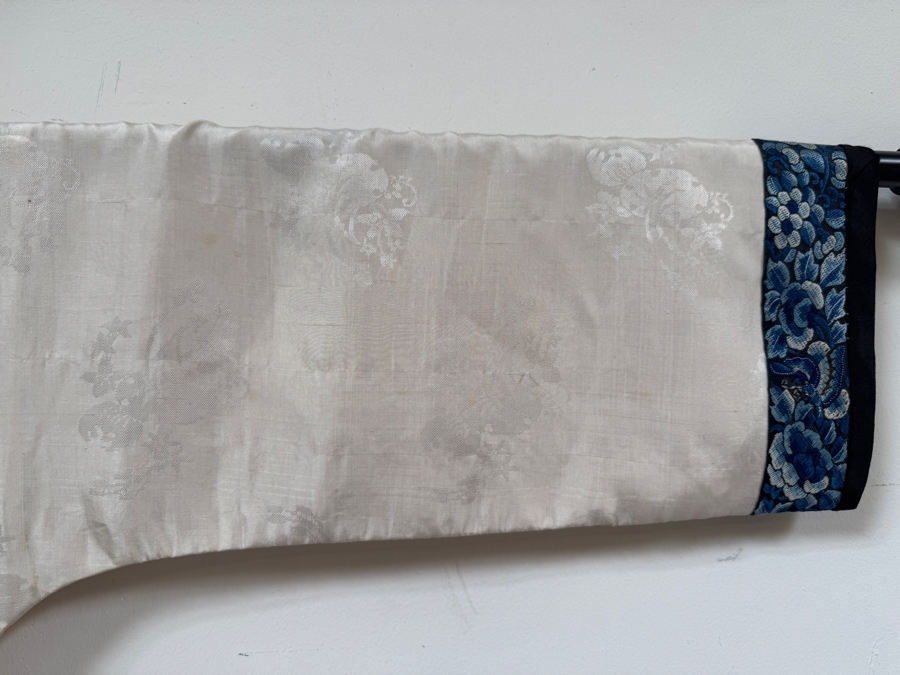 Just Added - Vintage Chinese Embroidered Silk Robe - See Last Photo for Pants 55'W X 41'L -  [Photo 5]