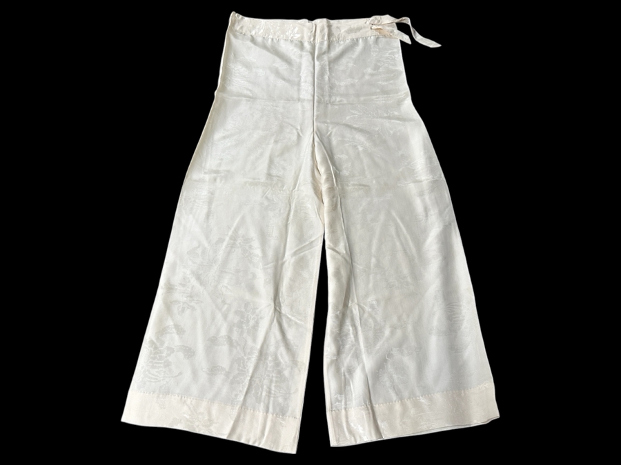 Just Added - Vintage Chinese Embroidered Silk Robe - See Last Photo for Pants 55'W X 41'L -  [Photo 14]