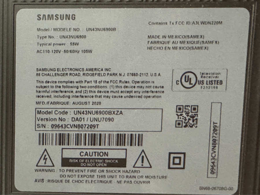 Just Added - Samsung 43' TV Model #UN43NU6900BXZA [Photo 6]