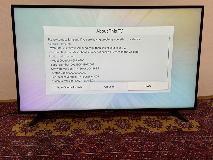 Just Added - Samsung 43' TV Model #UN43NU6900BXZA [Photo 3]