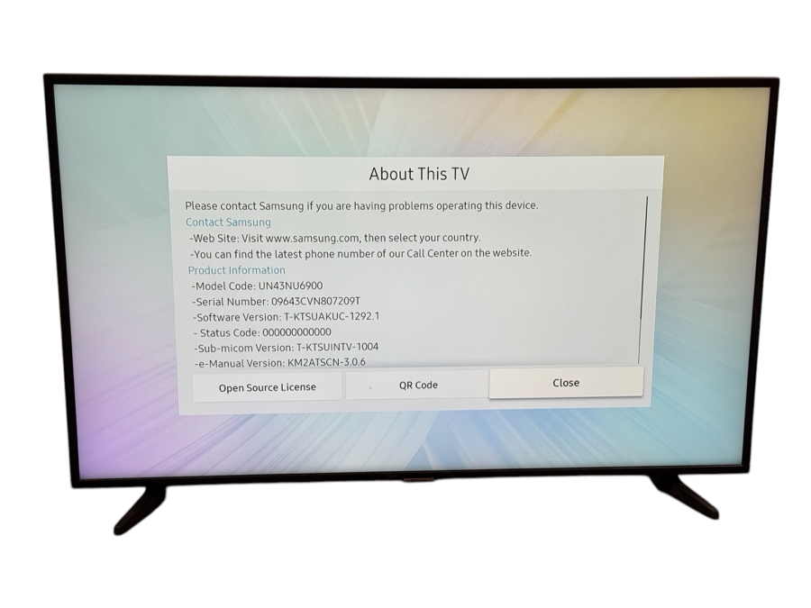 Just Added - Samsung 43' TV Model #UN43NU6900BXZA [Photo 1]