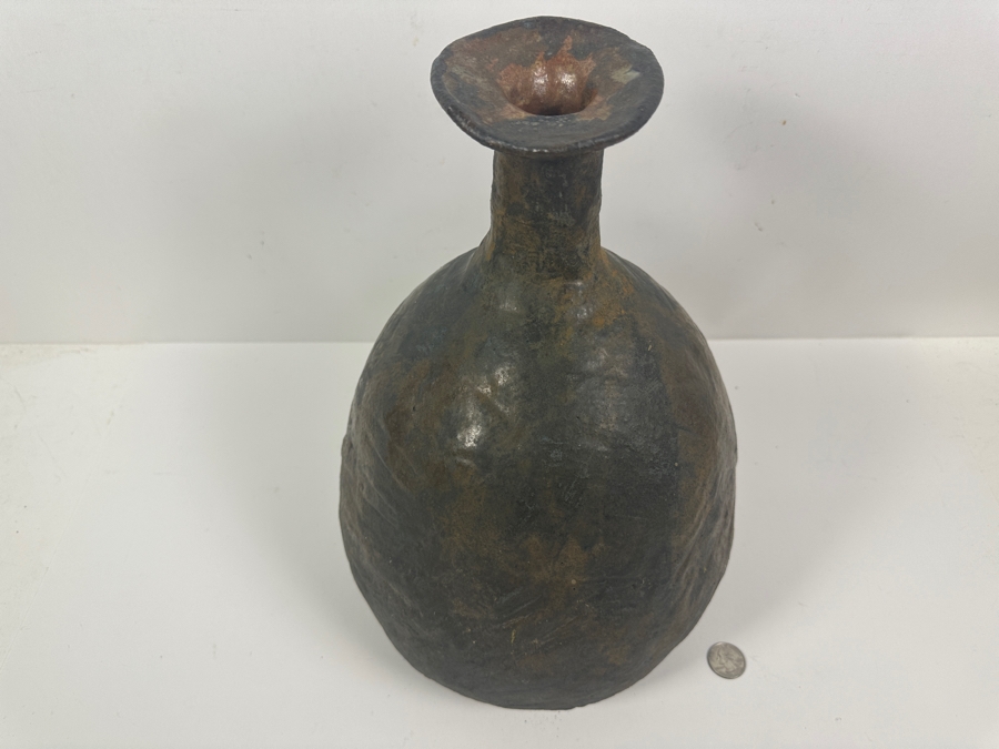 Just Added - Vintage Mid-Century Art Pottery Vase Signed AK 14'H [Photo 4]