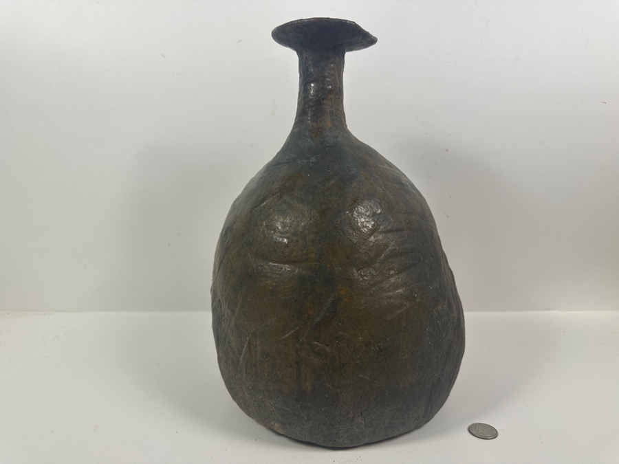 Just Added - Vintage Mid-Century Art Pottery Vase Signed AK 14'H [Photo 6]