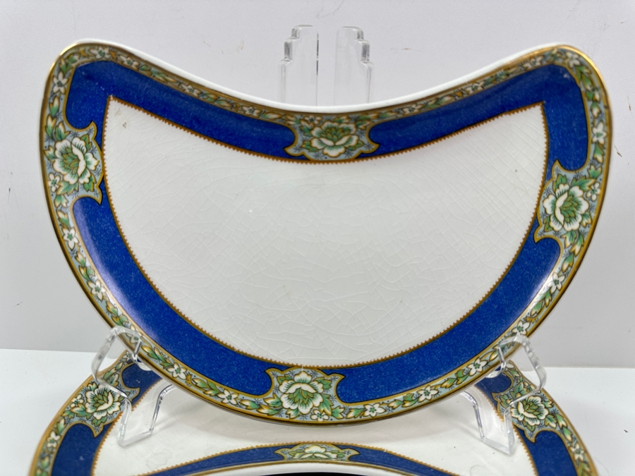 Just Added - Set of (6) W.H. Grindley Crescent Salad Plates Made in England 8.75'W x 6'D [Photo 2]