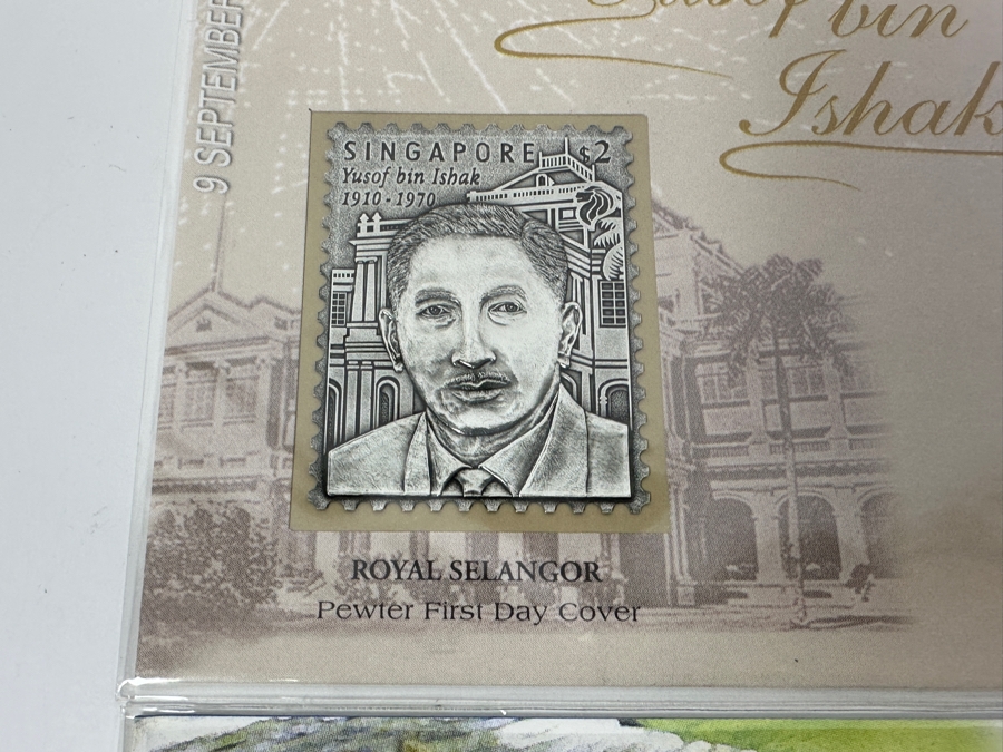 Just Added - (12) Singapore Royal Selangor Pewter First Day Covers Stamps [Photo 8]